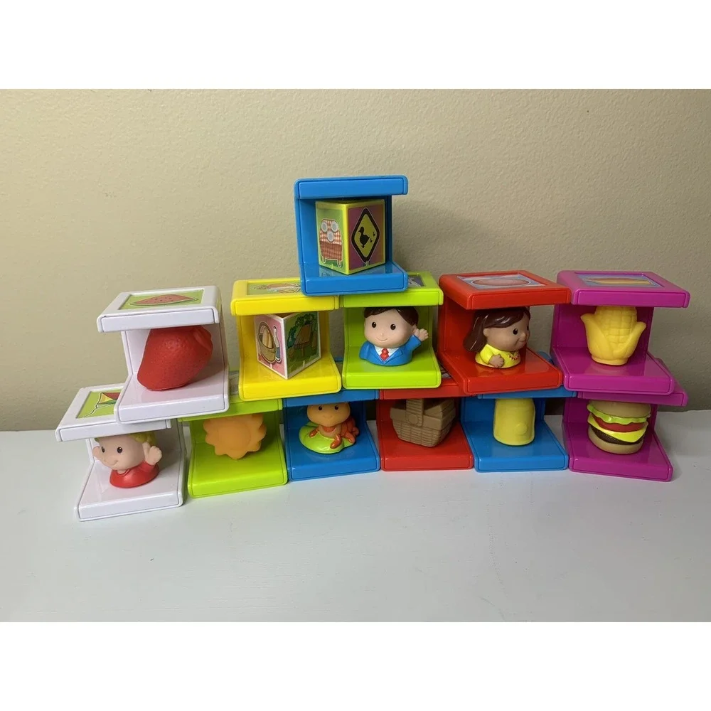 Safety 1st Stack n Play Cubikals Lot of 12 Blocks for Play and Learning